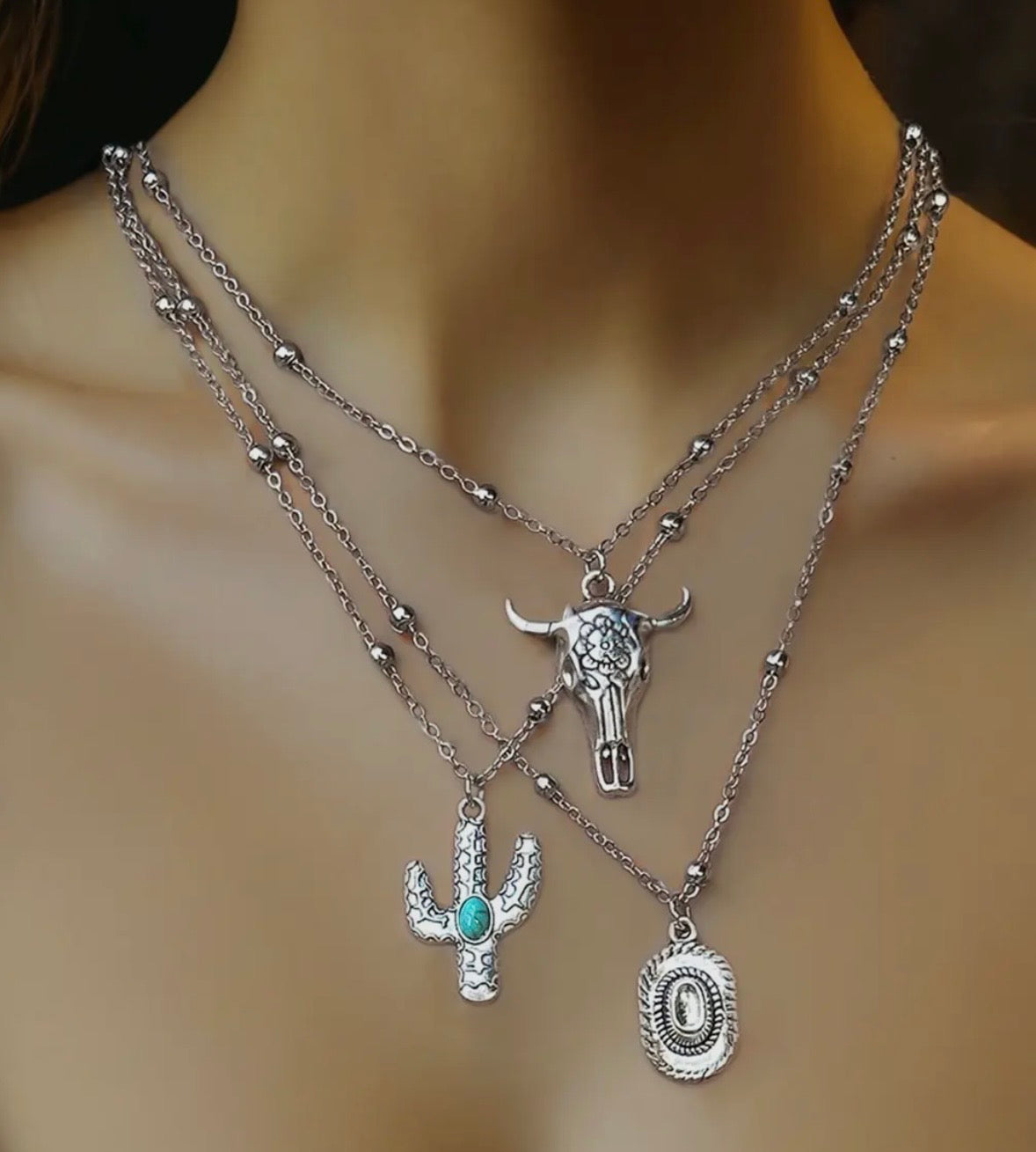 Cactus Stack Necklace western-inspired jewelry