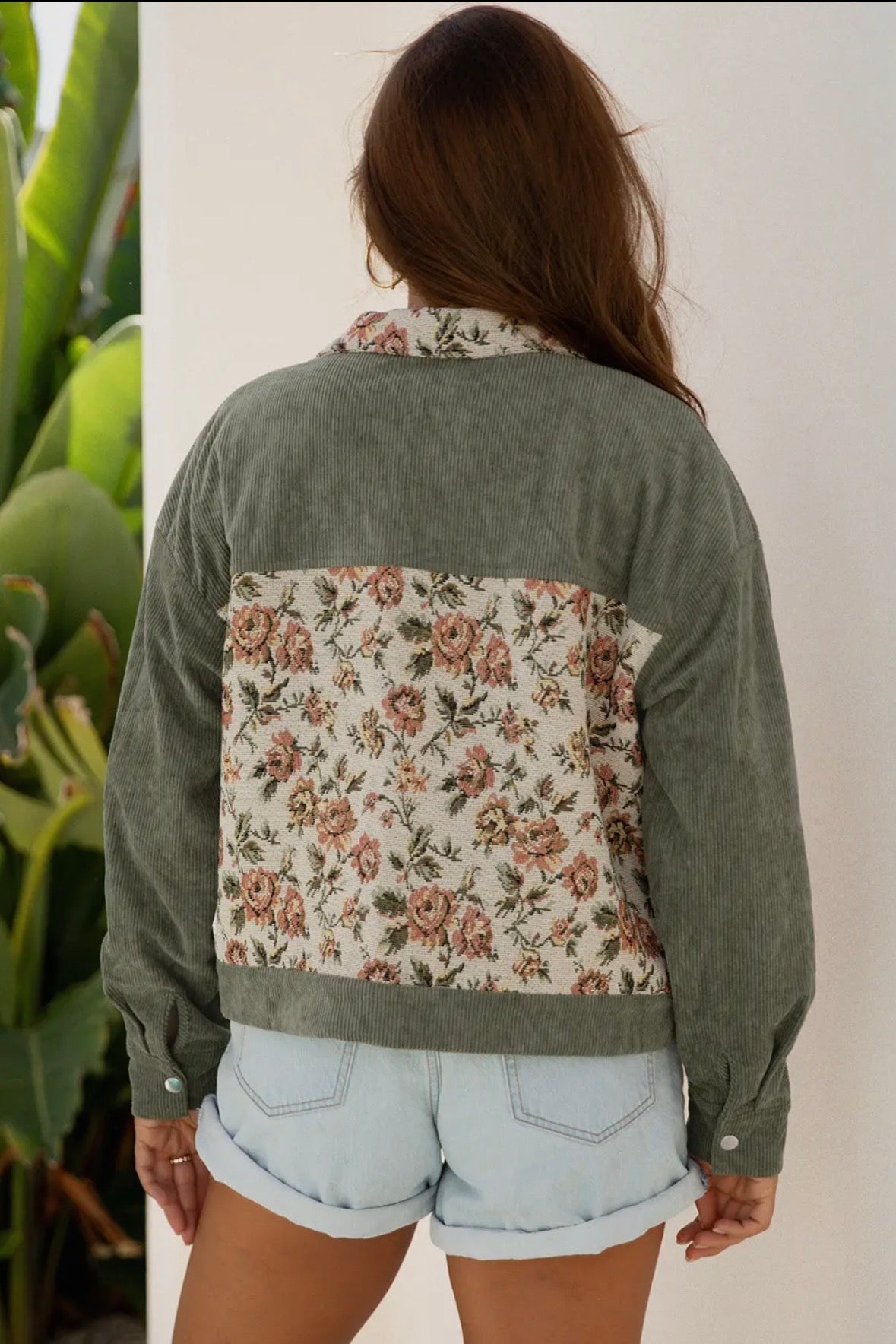 Corduroy Floral Jacket from Wildflower & Twine