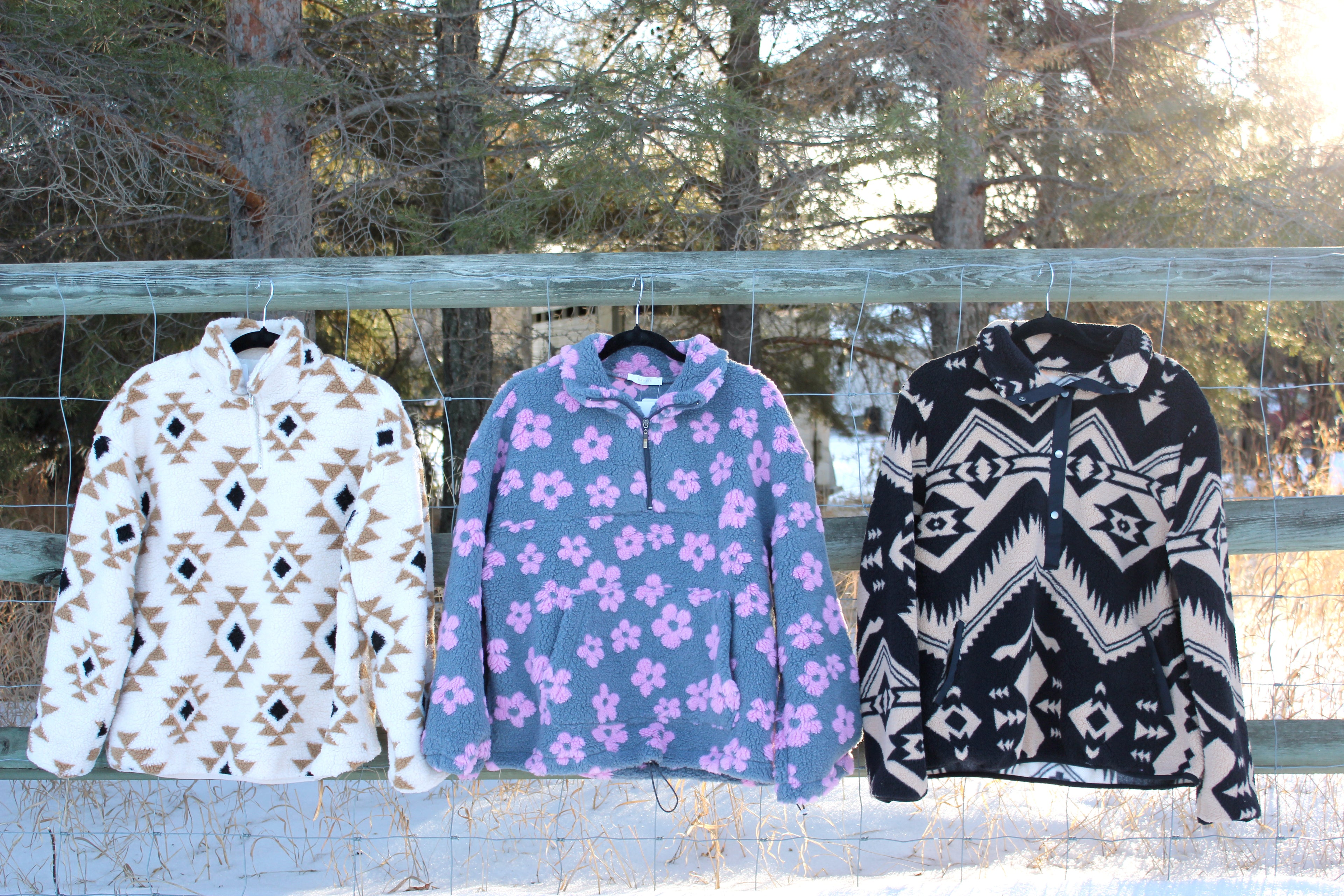 Floral Sherpa Pullover