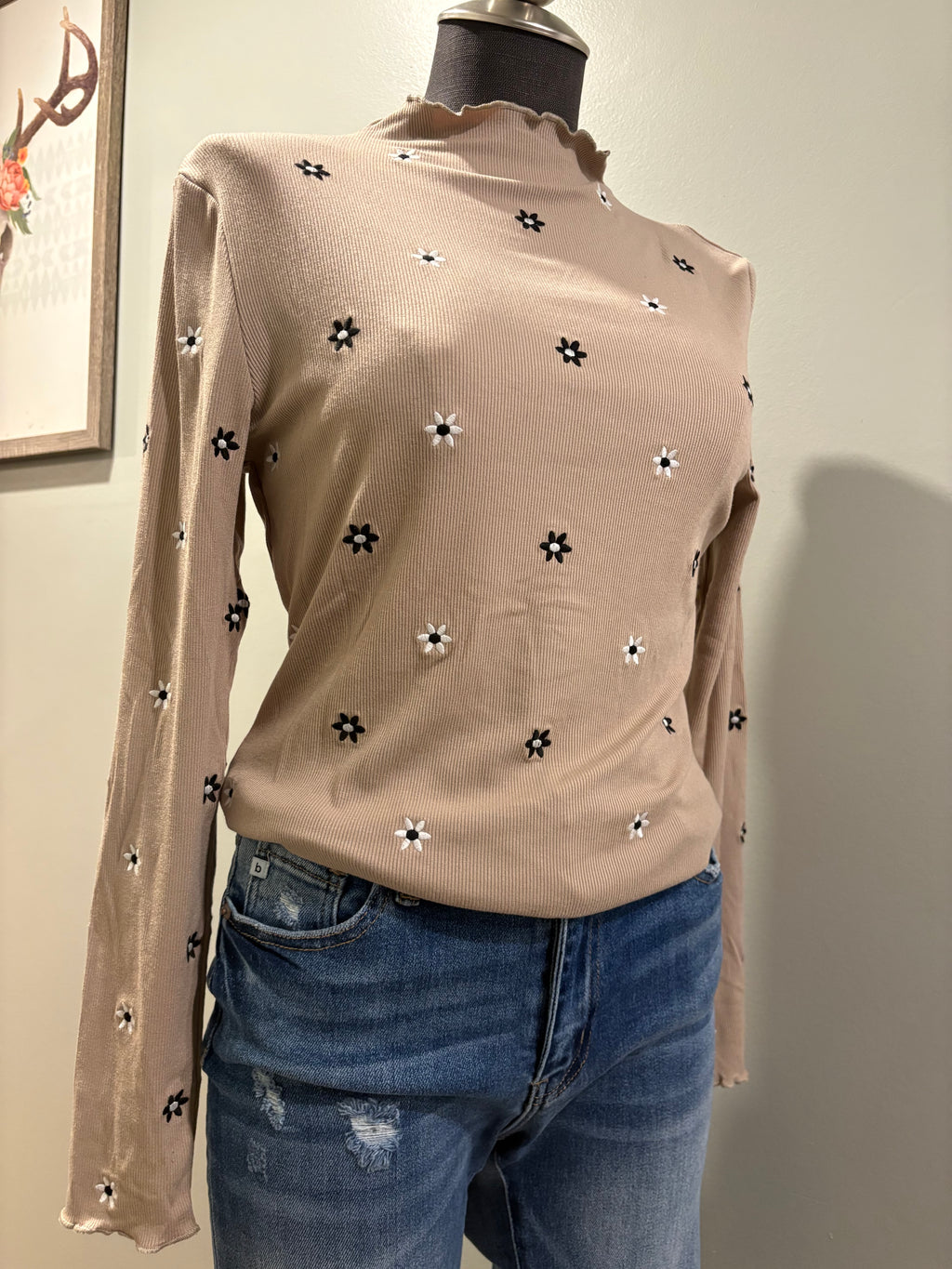 Embroidered Floral Long Sleeve from Wildflower & Twine