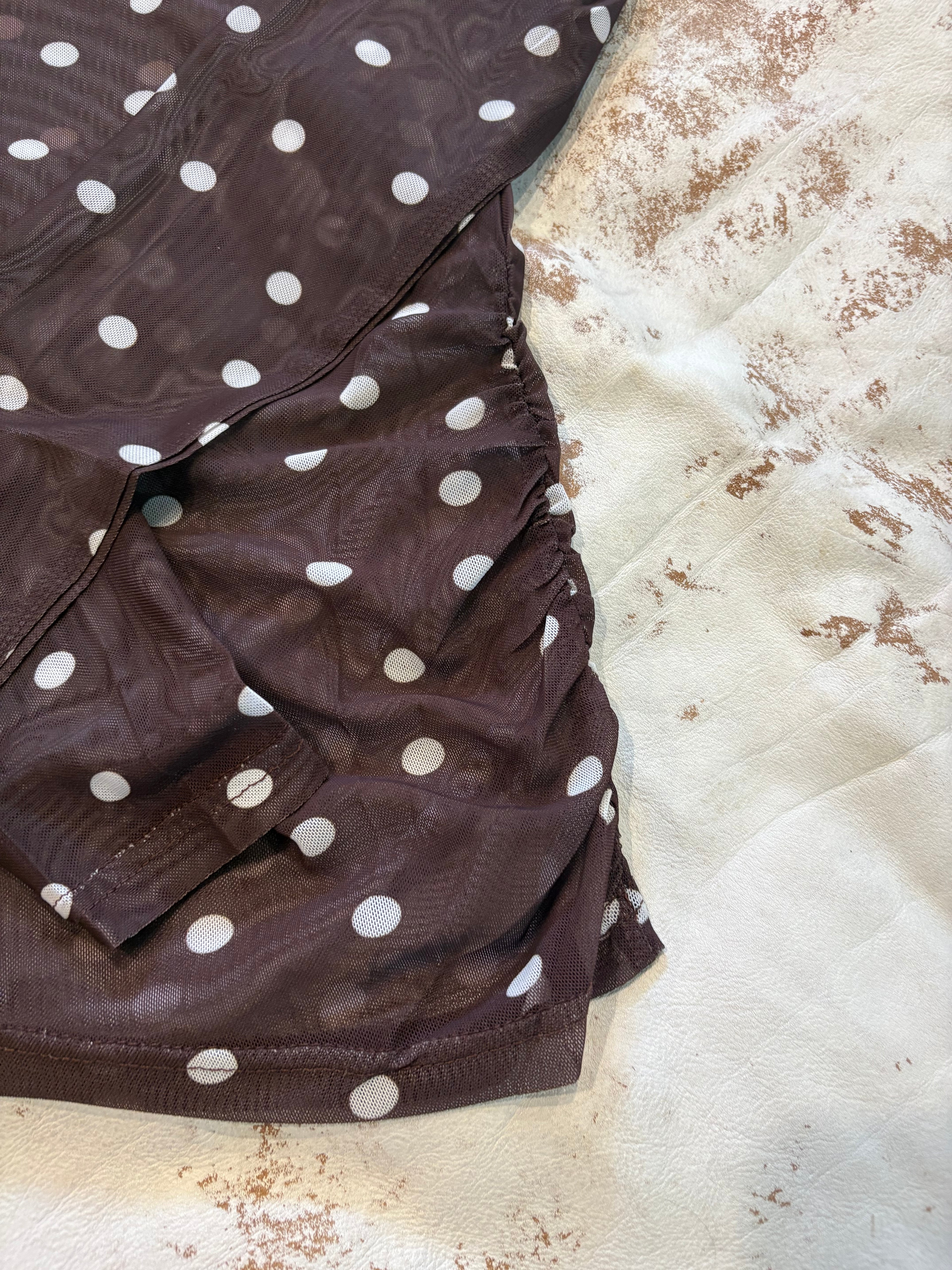 Mesh Polka Dot Long Sleeve from Wildflower & Twine