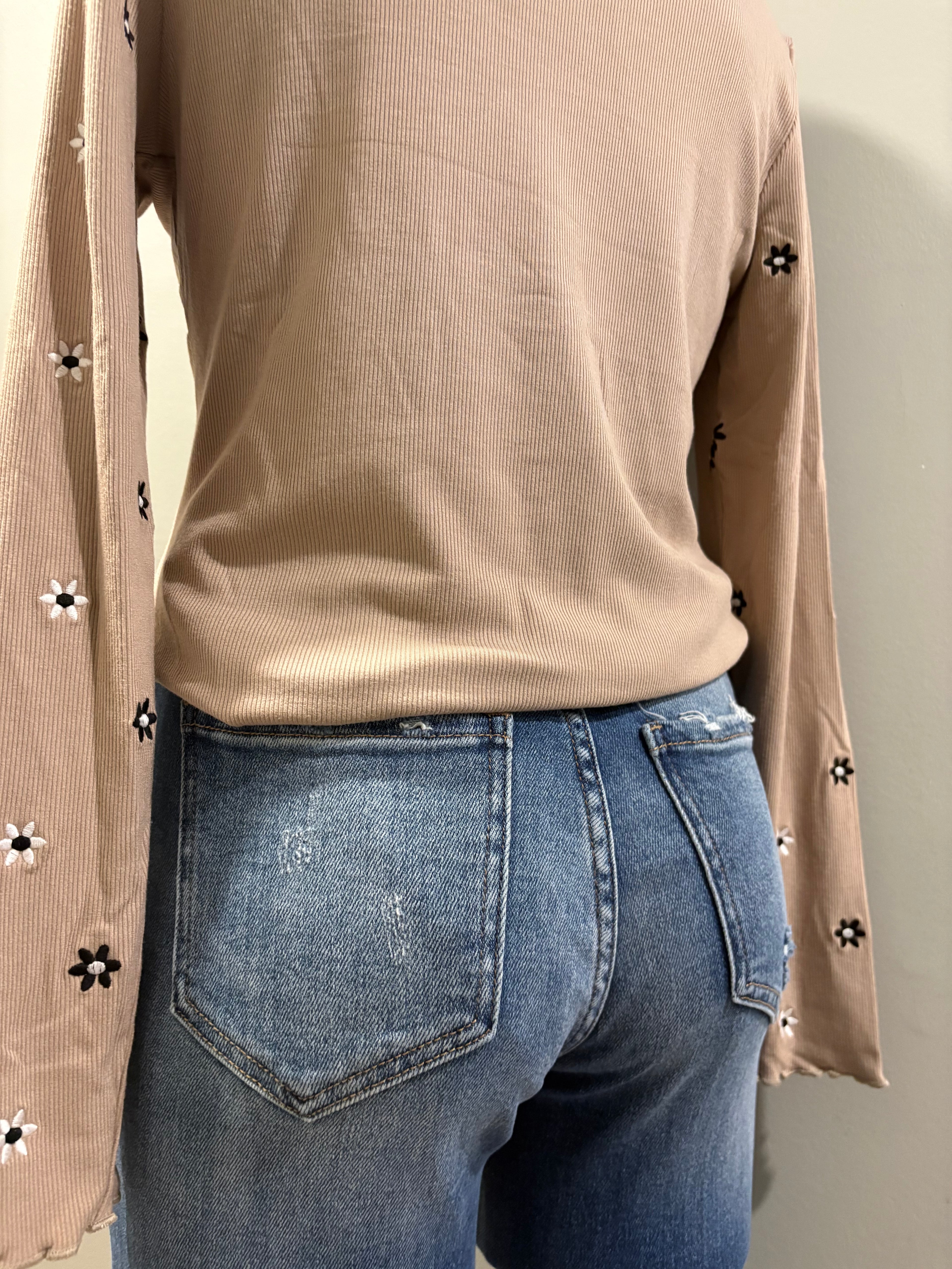 Embroidered Floral Long Sleeve from Wildflower & Twine