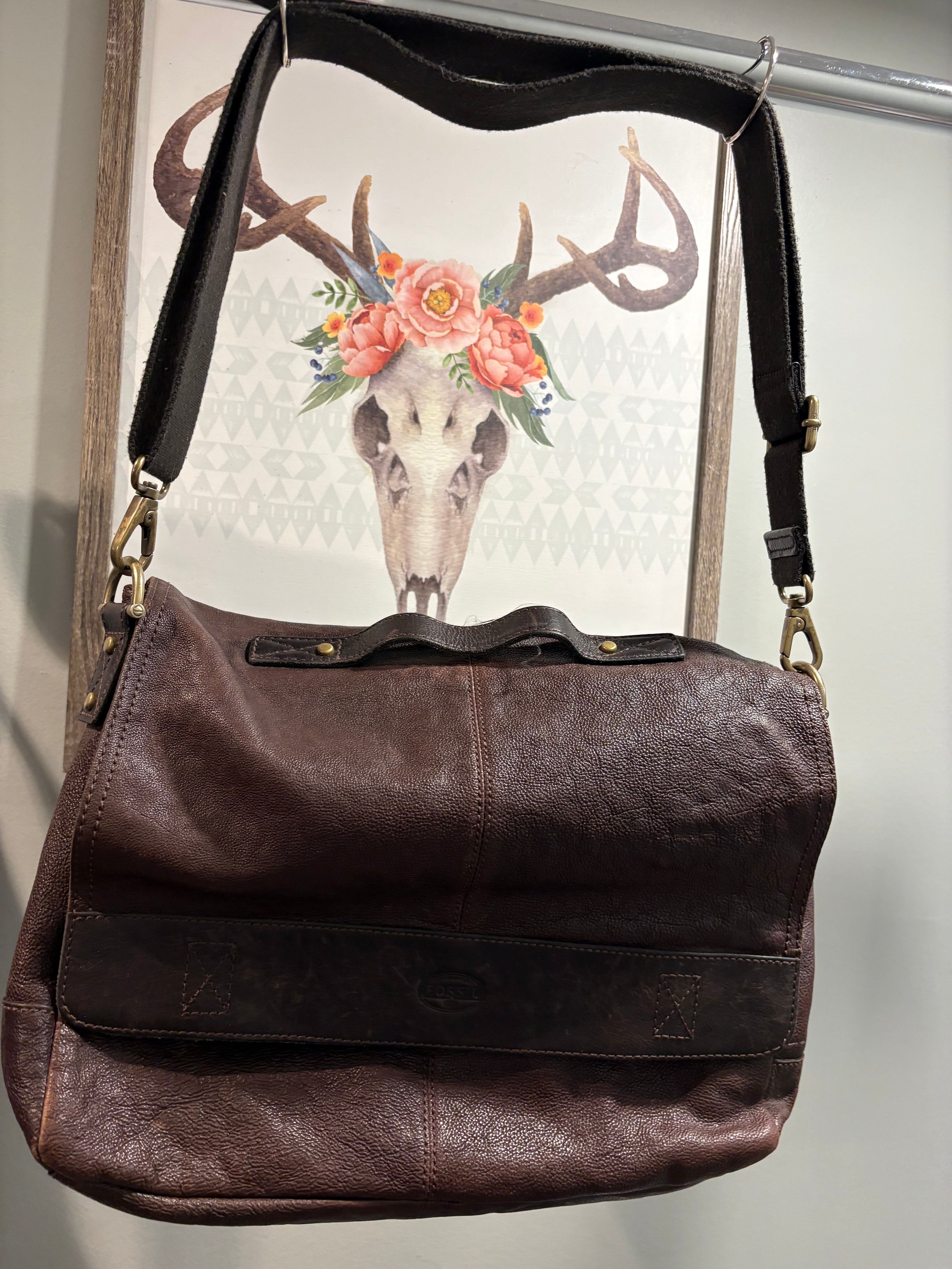 Fossil Cross Body Laptop Bag from Wildflower & Twine
