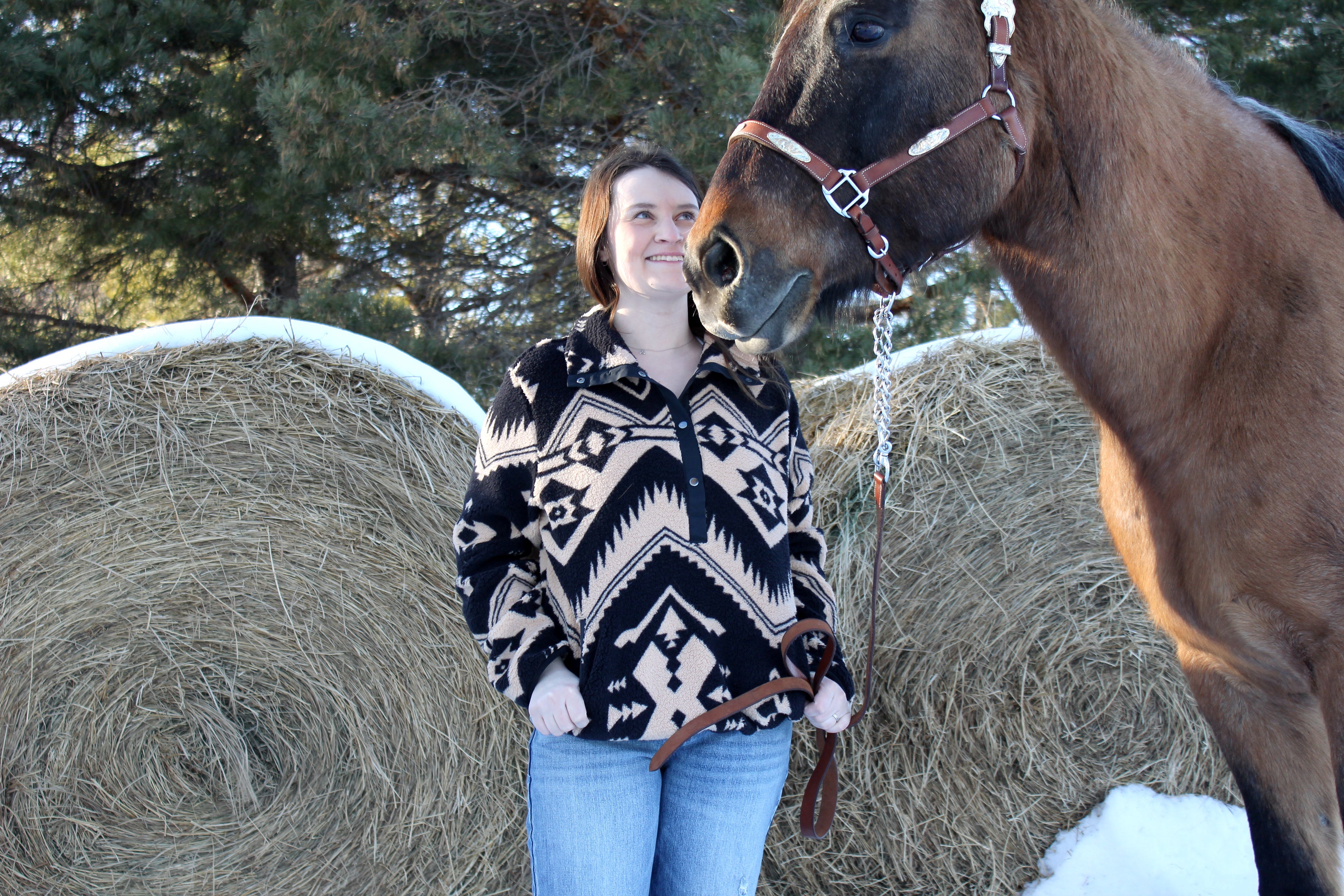 Aztec 1/4 Button Pullover