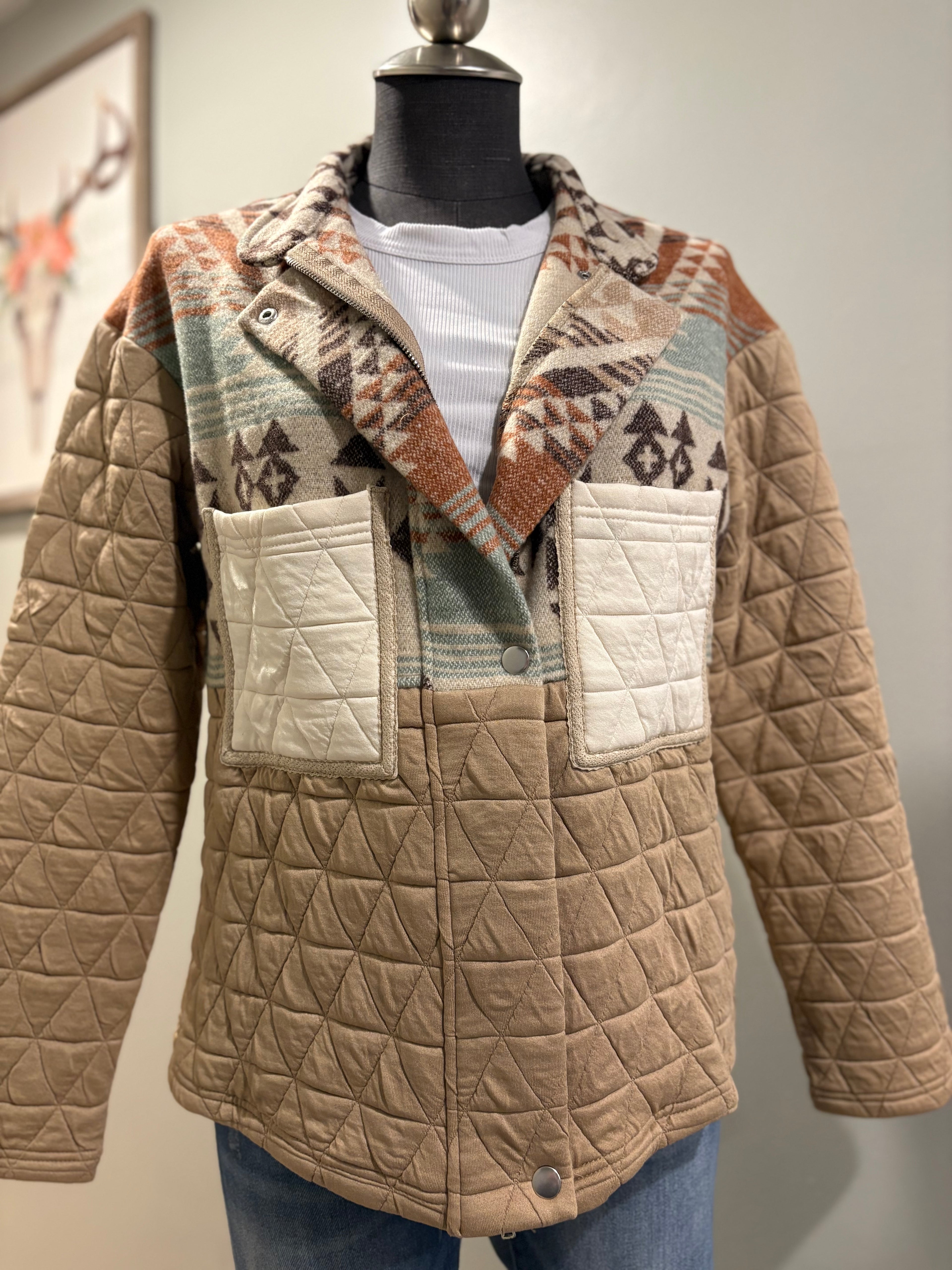 Quilted Aztec Jacket from Wildflower & Twine