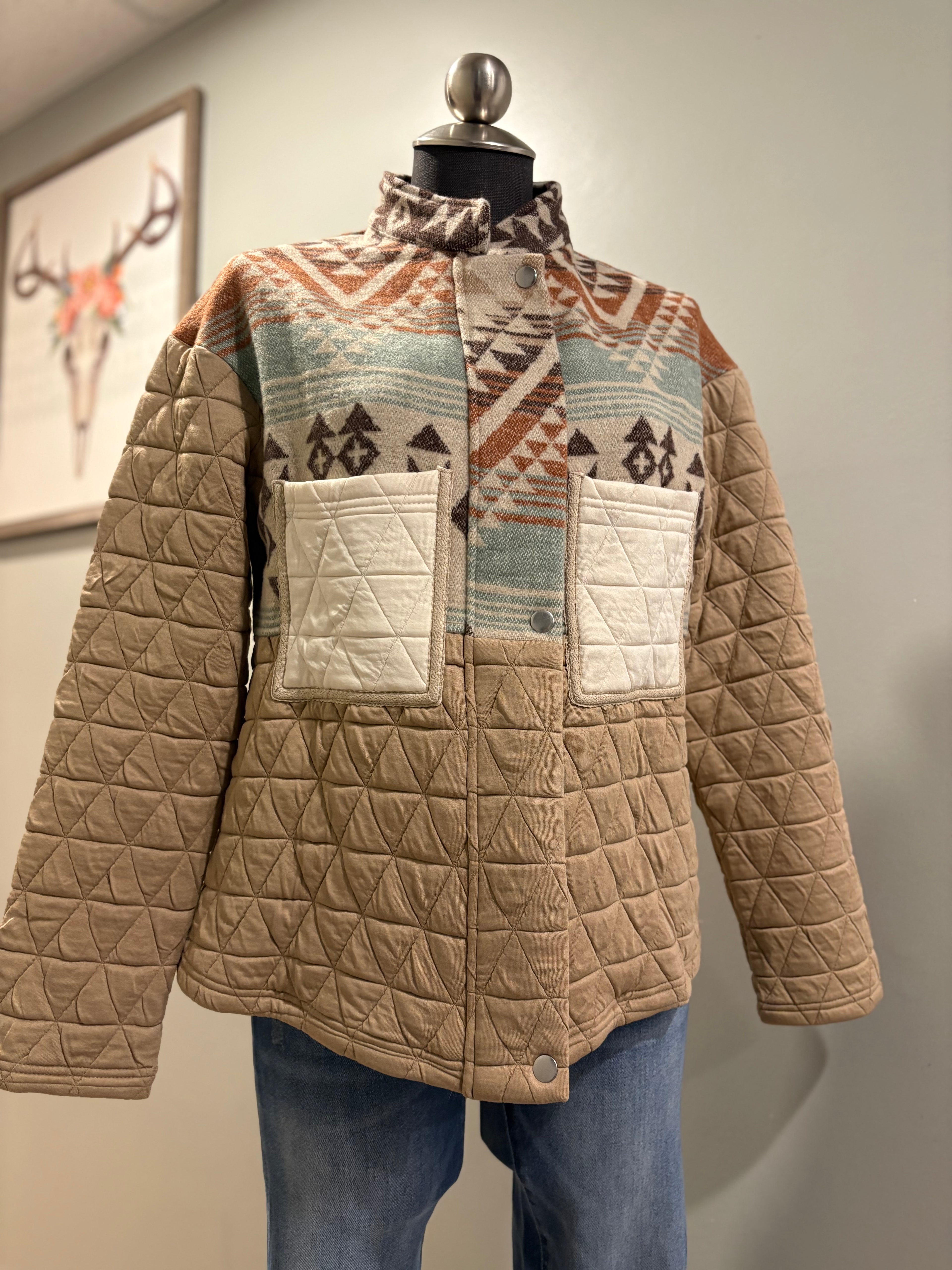 Quilted Aztec Jacket from Wildflower & Twine