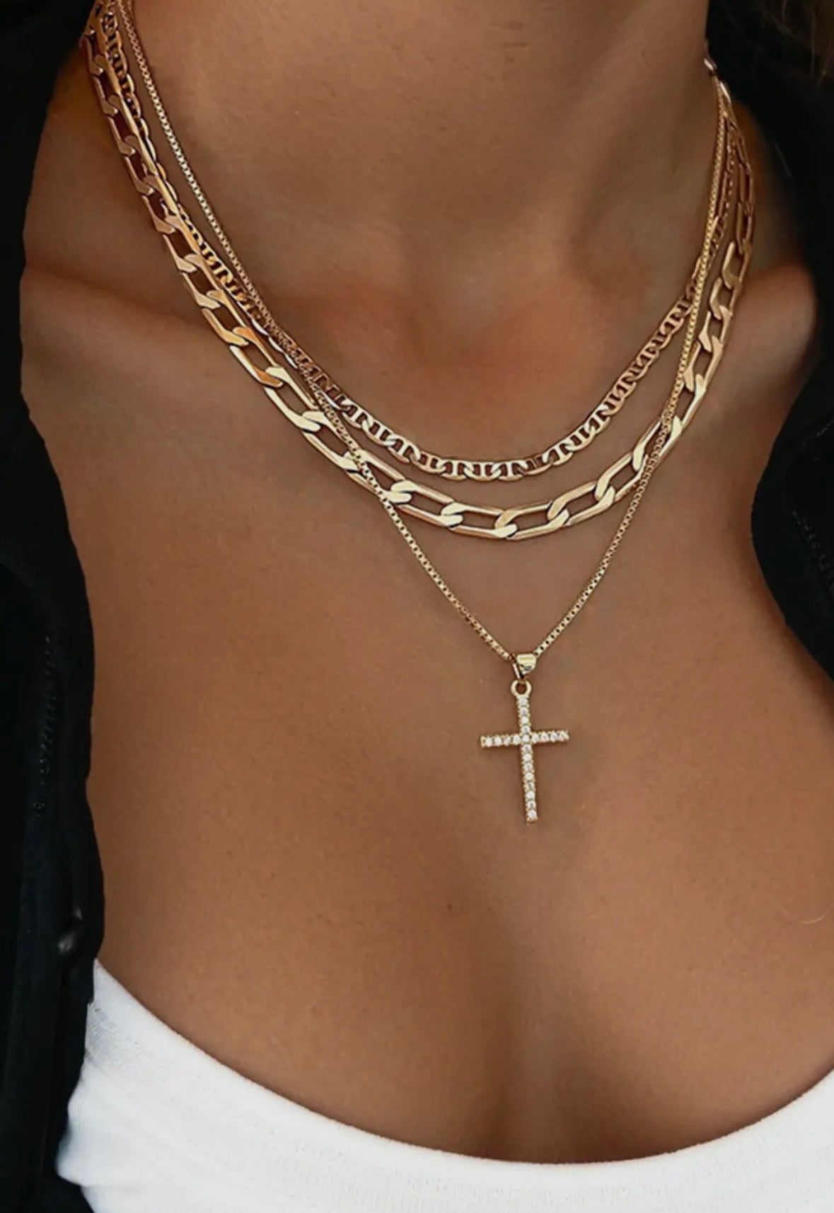 Cross Stack Neclace western-inspired jewelry