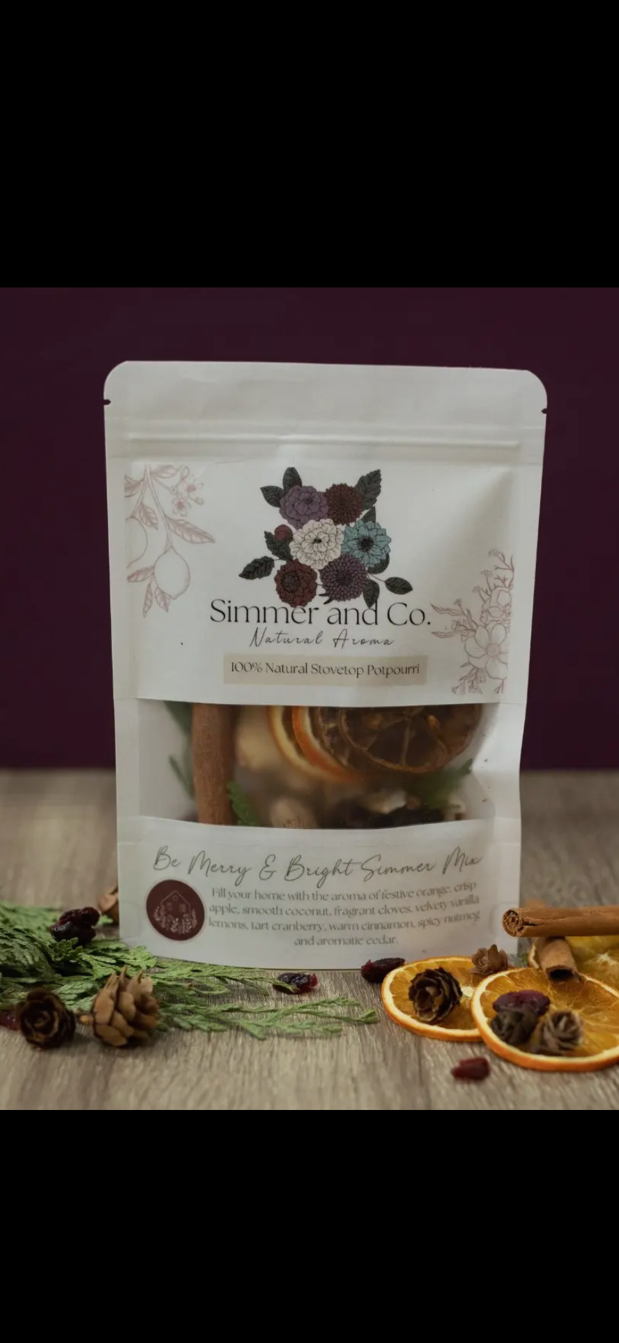 Be Merry and Bright Simmer Mix from Wildflower & Twine